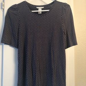 H&M puff sleeve patterned top